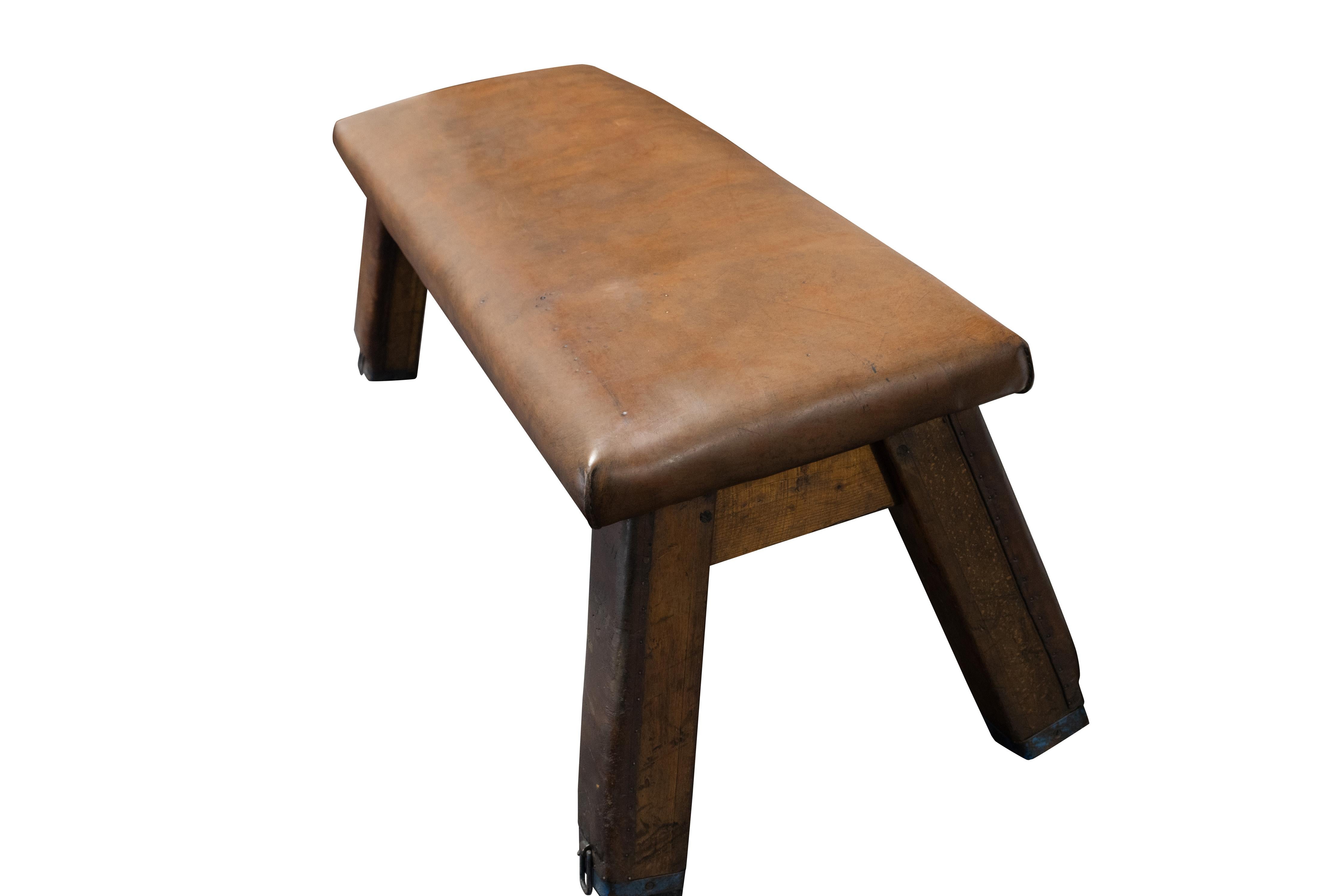 Czech Republic Vaulting Horse Bench with Padded Legs In condizioni buone in vendita a Round Top, TX