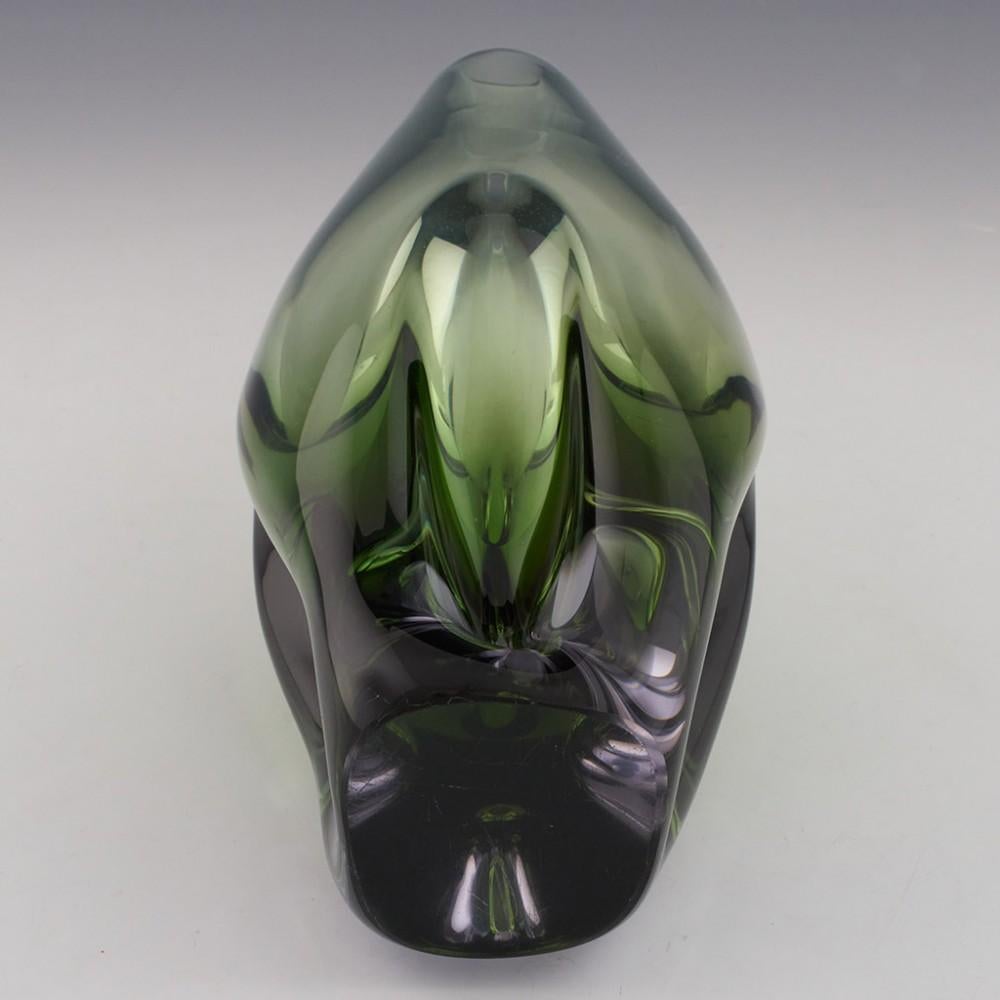 Blown Glass Czech Skrdlovoice Glass Vase Pattern 6346 by Jan Juda 1963 For Sale