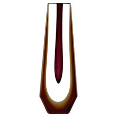 Vintage Czech Sommerso Art Glass Vase, Attributed to Pavel Hlava, 1960s