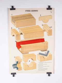 Czech Technical Industrial Drawing, Foundry Mould Engineering Poster, 11