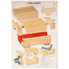 Czech Technical Industrial Drawing, Foundry Mould Engineering Poster, 11