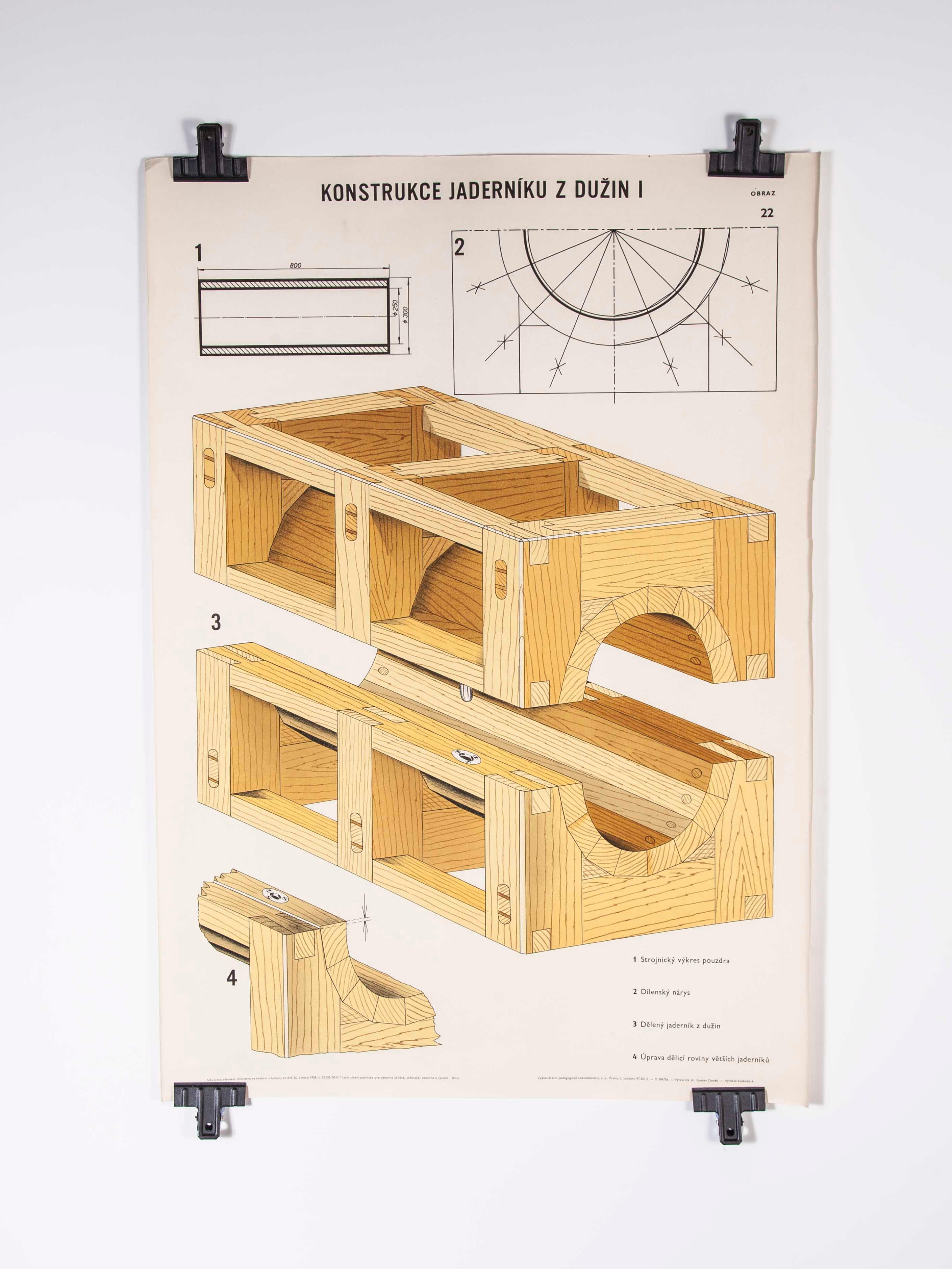 Czech Technical Industrial drawing, foundry mould engineering poster, 22

Sourced from an old engineering workshop in the Czech Republic, an amazing series of technical industrial drawings explaining the process of sand casting and creating the
