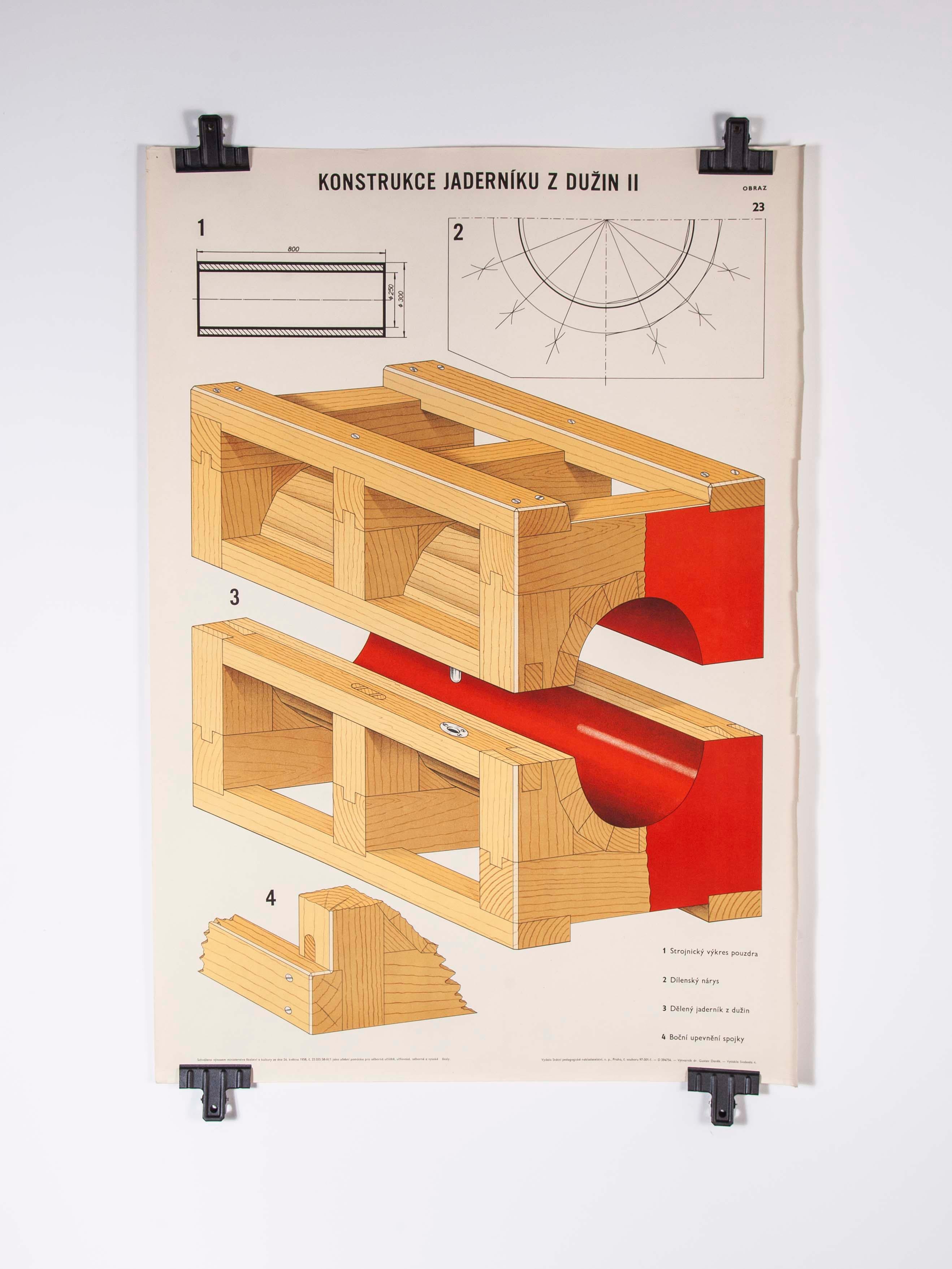 Czech technical industrial drawing – foundry mould engineering poster – 23

Sourced from an old engineering workshop in the Czech Republic, an amazing series of technical Industrial drawings explaining the process of sand casting and creating the