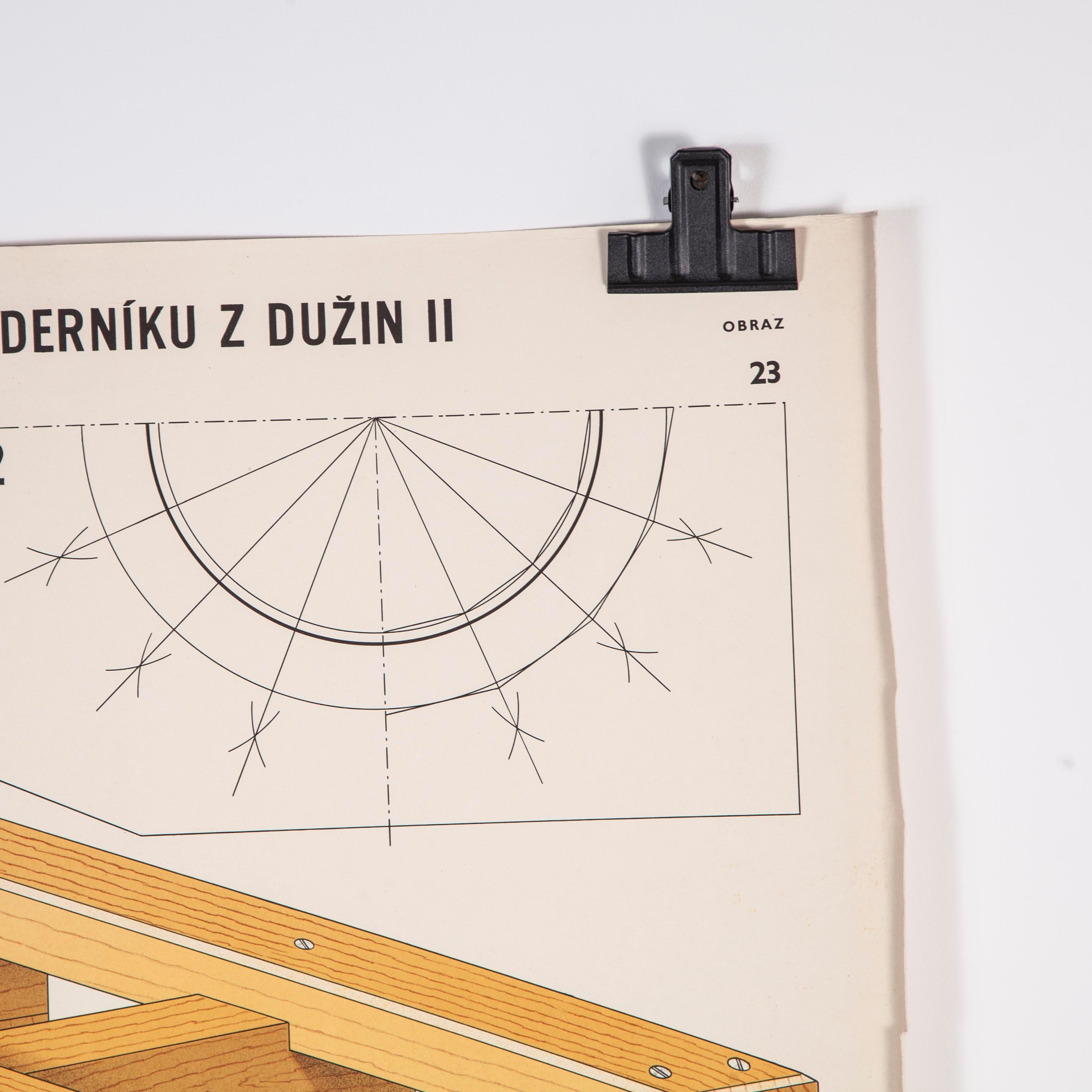 Czech Technical Industrial Drawing, Foundry Mould Engineering Poster, 23 For Sale 1