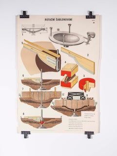 Czech Technical Industrial Drawing, Foundry Mould Engineering Poster, 26