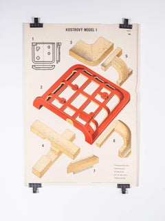 Czech Technical Industrial Drawing, Foundry Mould Engineering Poster, 27