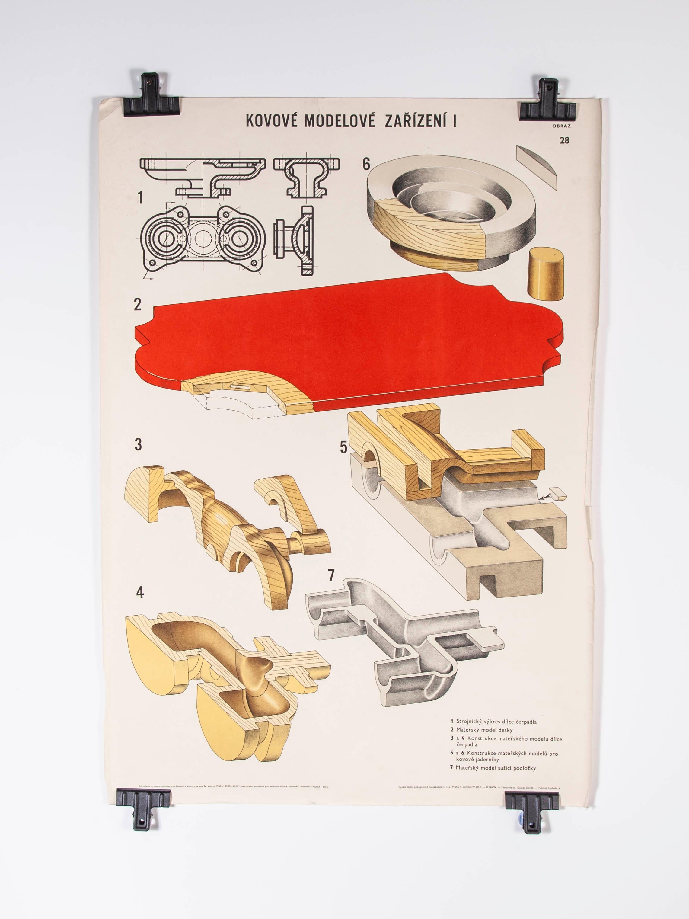 Czech technical industrial drawing, foundry mould engineering poster – 29

Sourced from an old engineering workshop in the Czech Republic, an amazing series of technical Industrial drawings explaining the process of sand casting and creating the