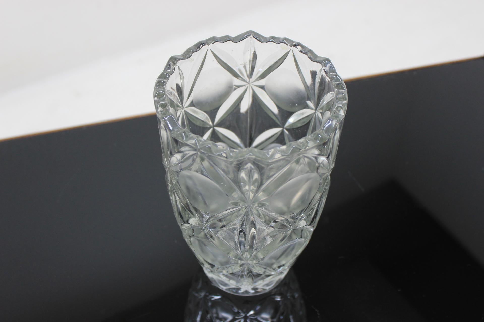 Fin du 20e siècle Vase tchèque en verre de Bohème, 1970 en vente