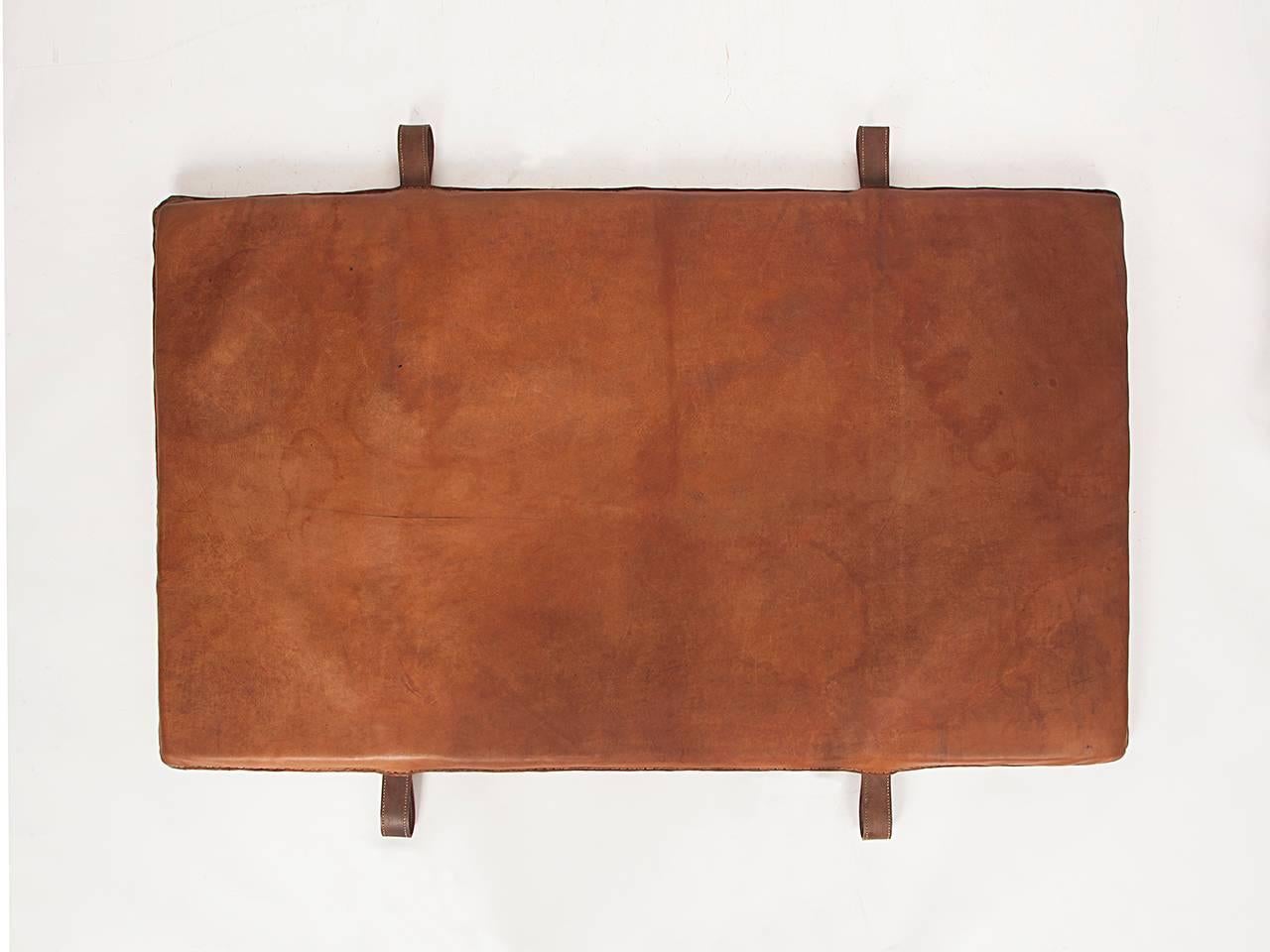 Industrial Czech Vintage Leather Gym Mat, 1930s