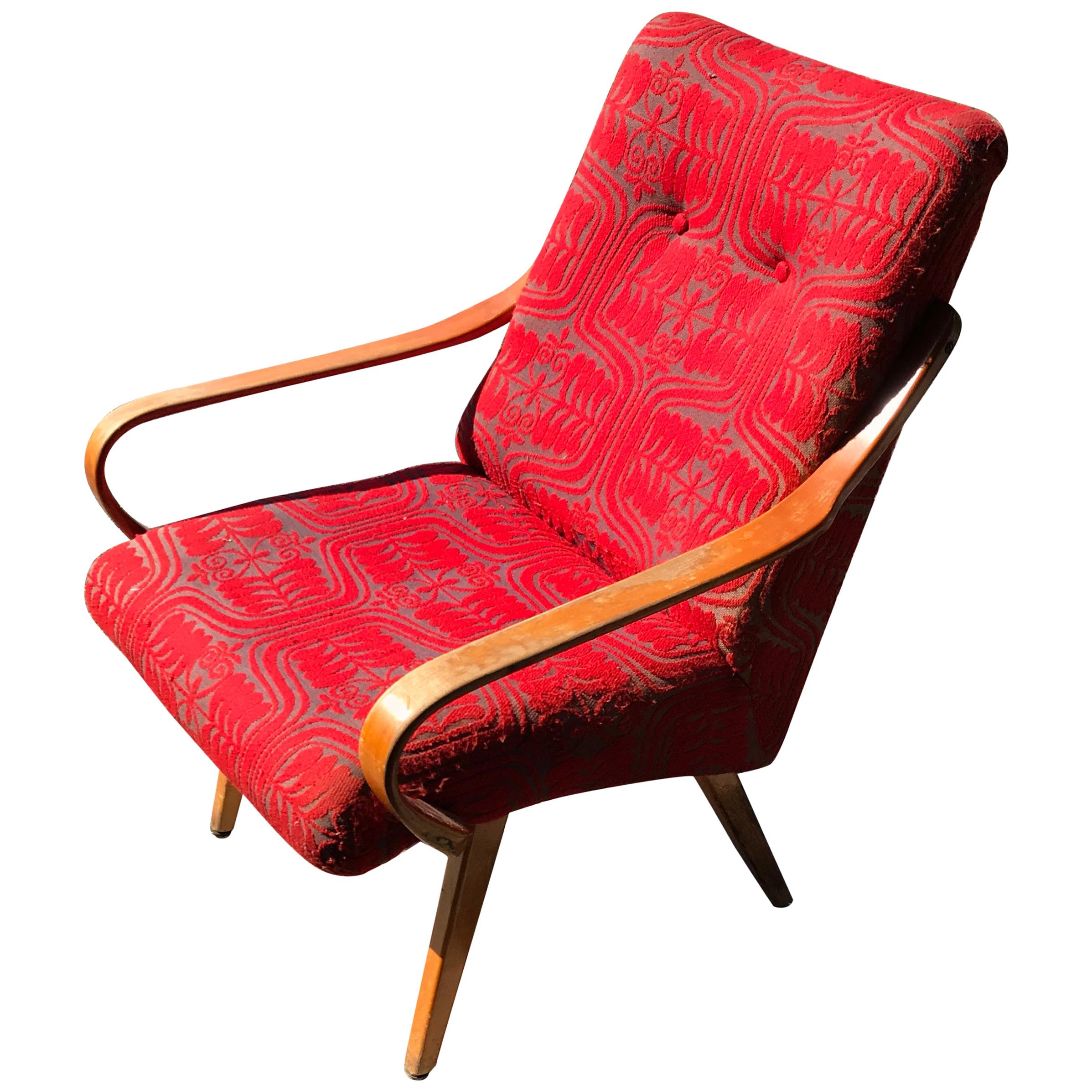 Czech Vintage Lounge Chair from the 1960s For Sale