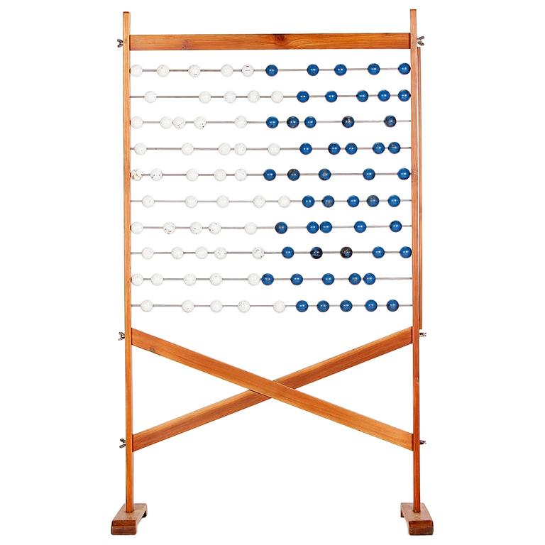 Czech Vintage School Abacus, 1950s, Restored For Sale