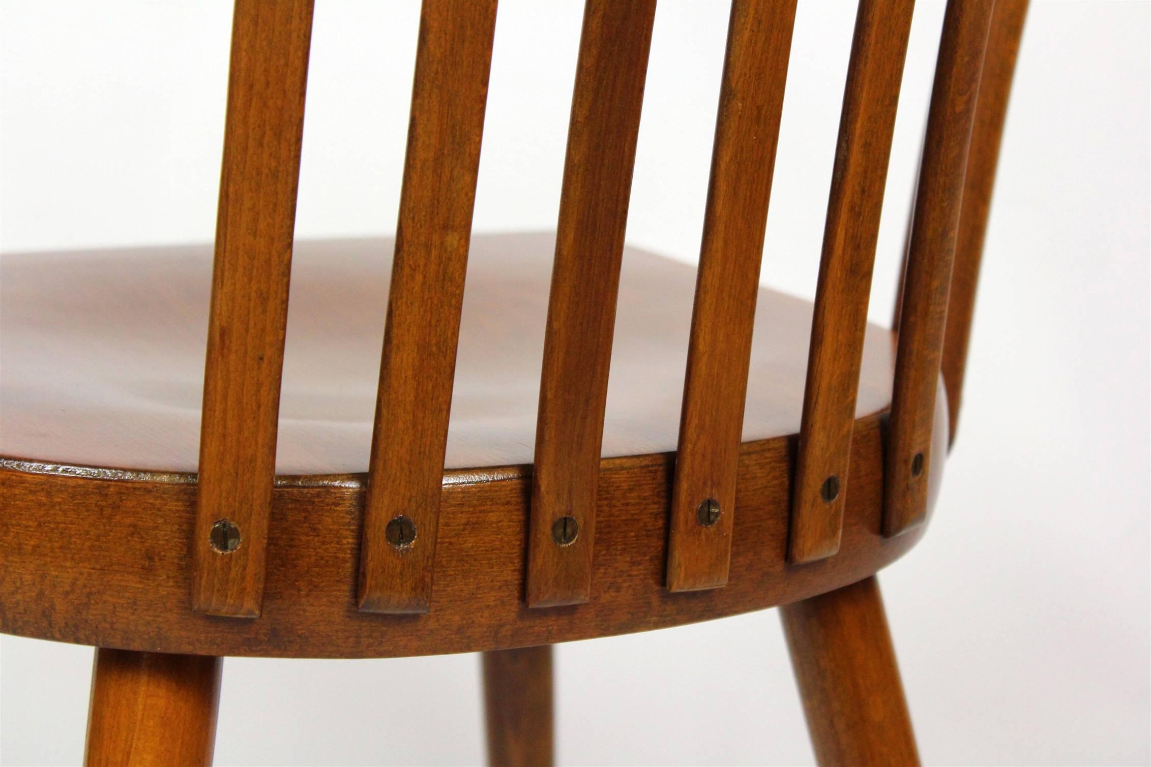 Czech Wooden Chairs by Antonin Suman for TON, 1960s, Set of Four 4