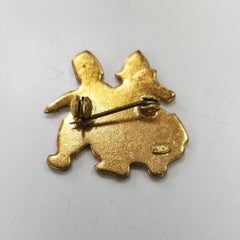 "Czecho" Man and Woman Dancing in Enamel Brooch