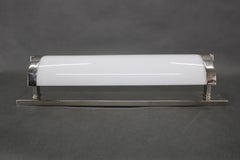 Czechoslovak Art Deco Chrome Wall Light with Milk Glass, 1930s