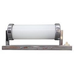 Czechoslovak Bauhaus Art Deco Chrome Tubular Wall Light, 1930s