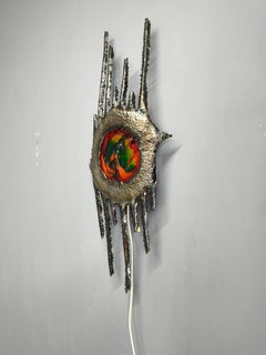 Czechoslovak Brutalist Wall Light Sculpture, 1970s