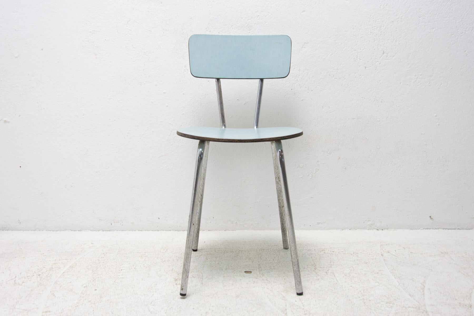 Czechoslovak Colored Formica Cafe Chair, 1960's For Sale 1