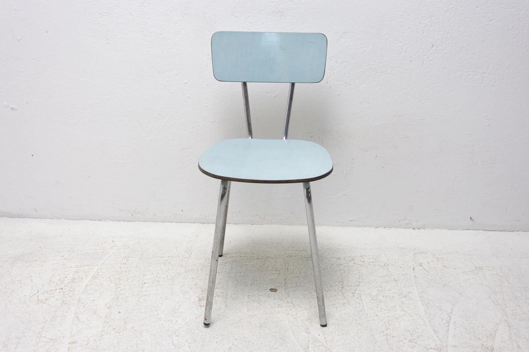 Czechoslovak Colored Formica Cafe Chair, 1960's For Sale 2
