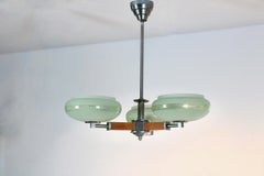 Czechoslovak Functionalist Art Deco Chandelier, circa 1930–1935