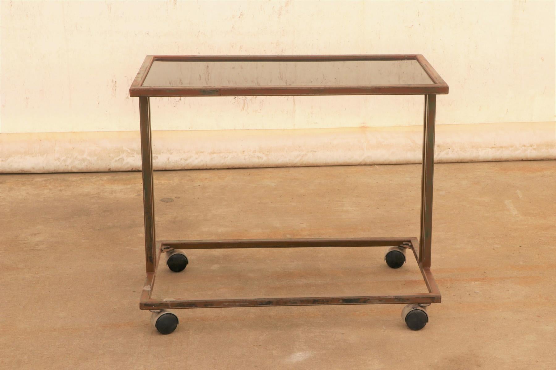 Czechoslovak Industrial Serving Trolley on Wheels from the 1970s In Good Condition For Sale In Prague 8, CZ
