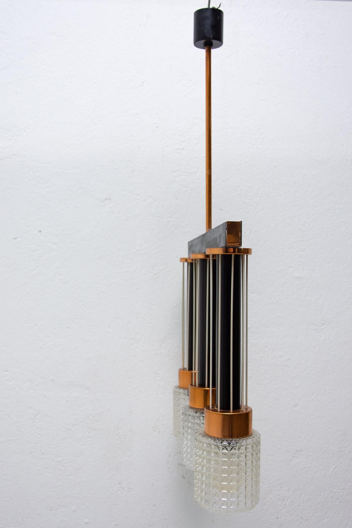 Czechoslovak Light Fitting, Brutalism, 1970´s In Good Condition For Sale In Prague 8, CZ