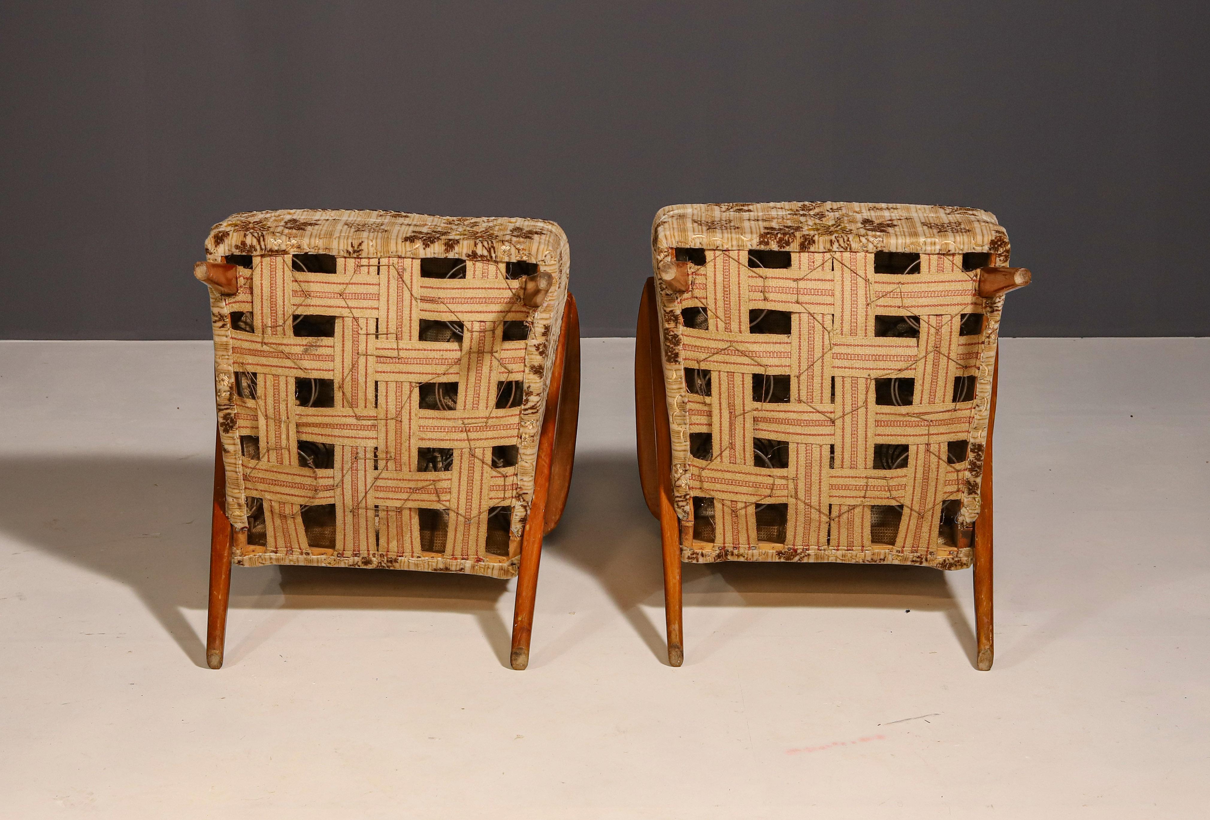 Fauteuils tchécoslovaques du milieu du siècle, années 1960, ensemble de 2 en vente 3