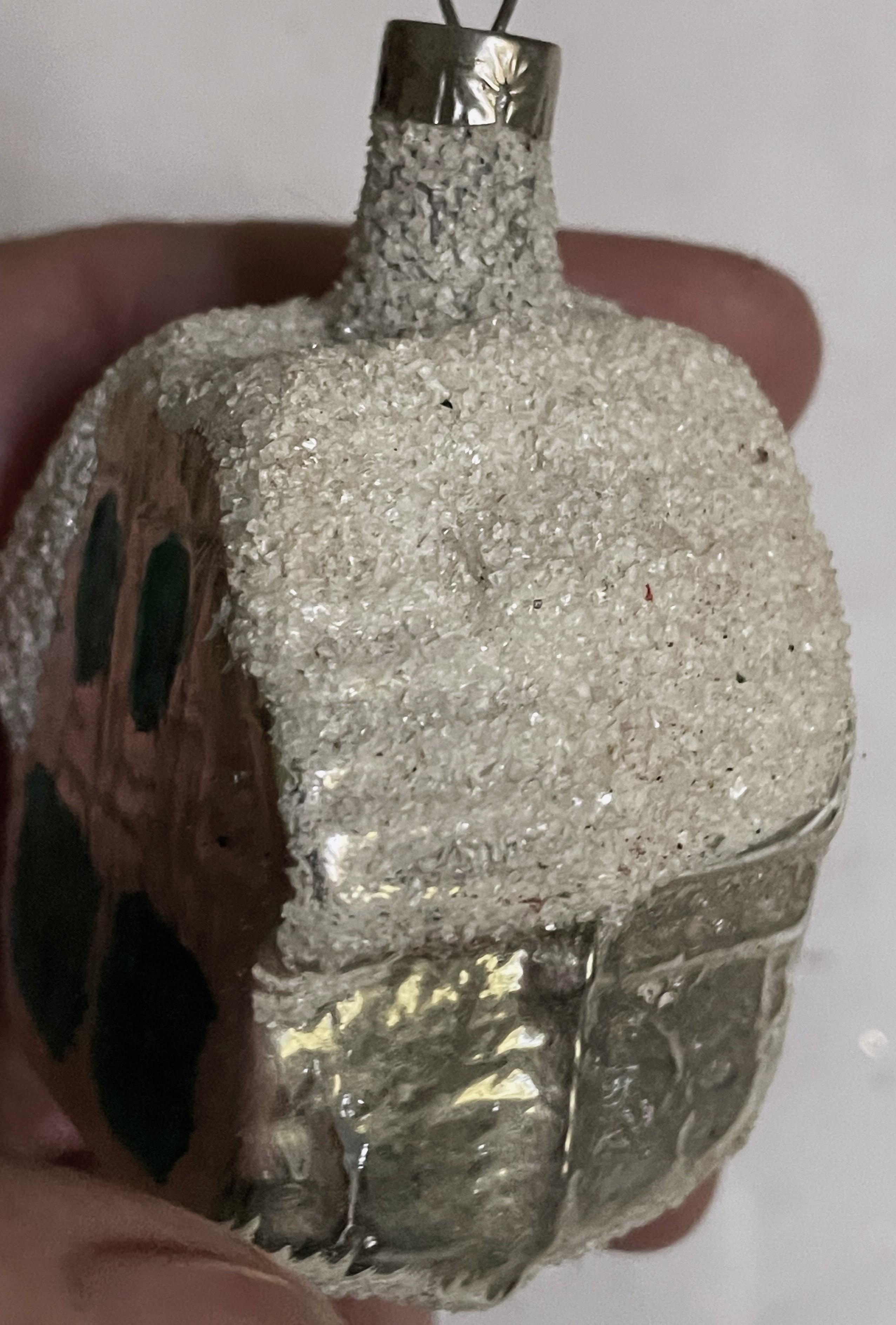 Checoslovaquia Casa/Cabaña Adorno de cristal de mercurio soplado a mano para árbol de Navidad Vidrio soplado en venta