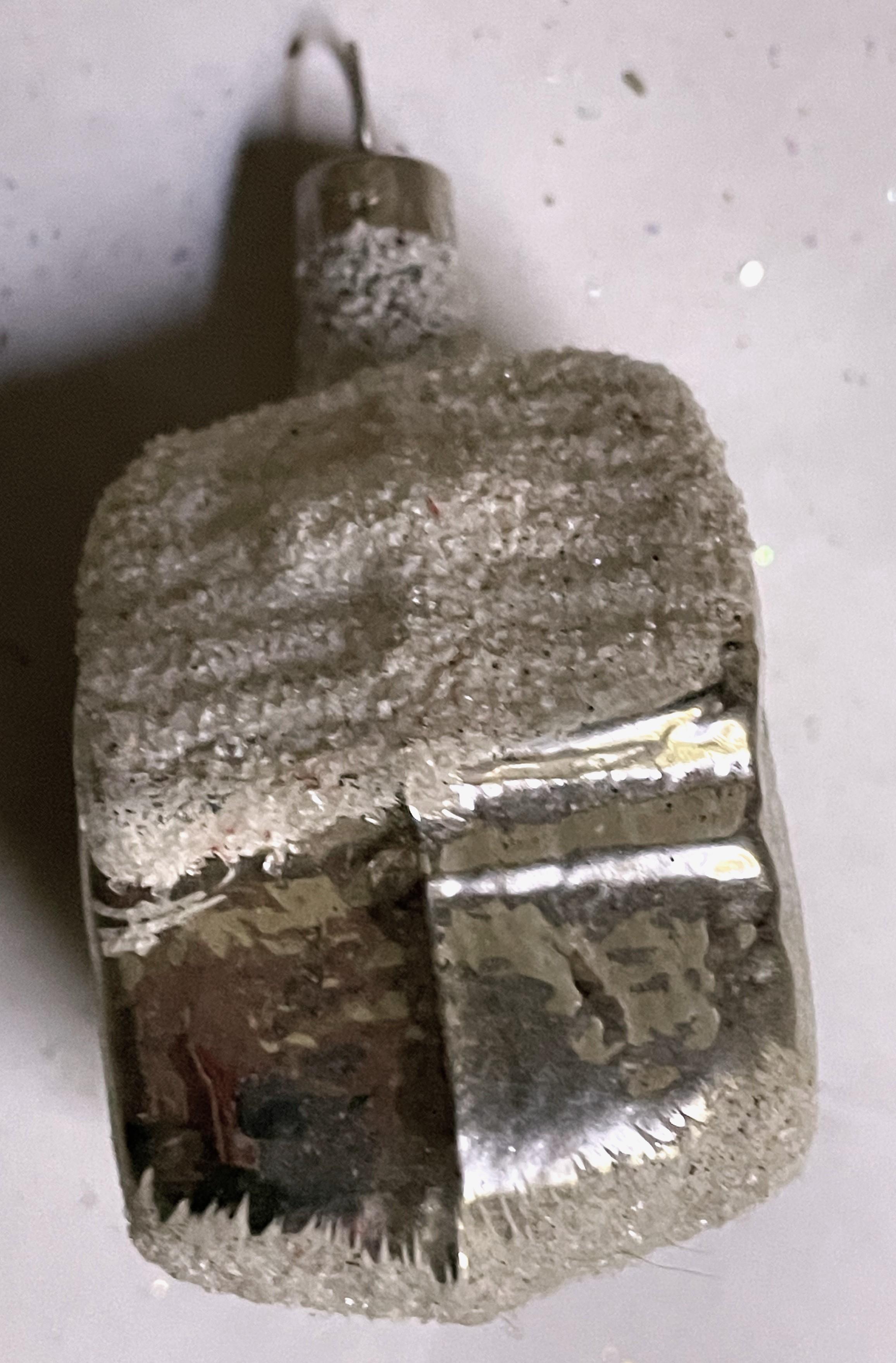 Checoslovaquia Casa/Cabaña Adorno de cristal de mercurio soplado a mano para árbol de Navidad en venta 1