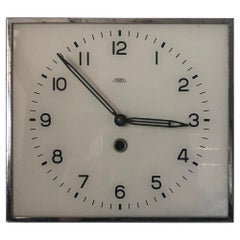 Vintage Czechoslovakia Square Wall Clock