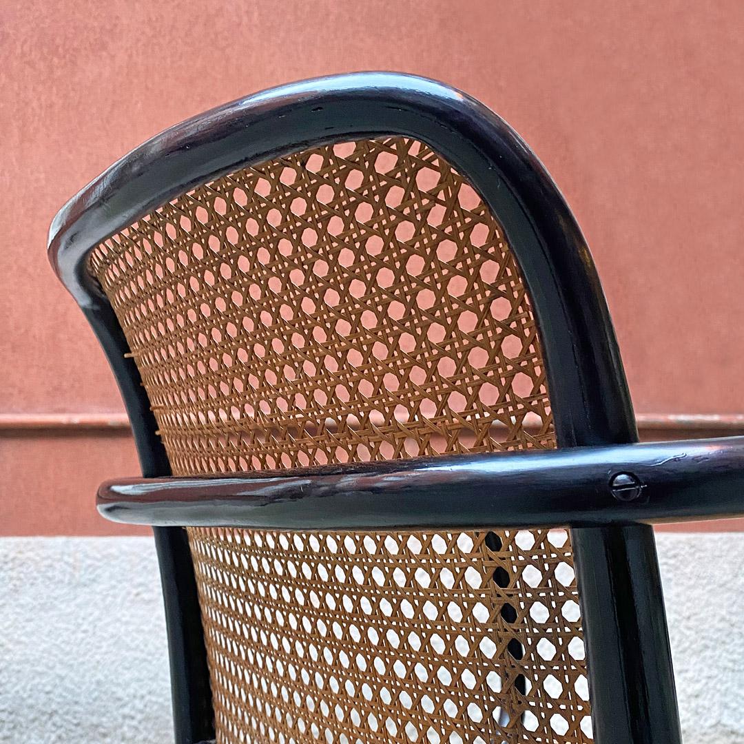 Czechoslovakian Antique Beech and Vienna Straw Chairs with Armrests, Ligna 1900 12