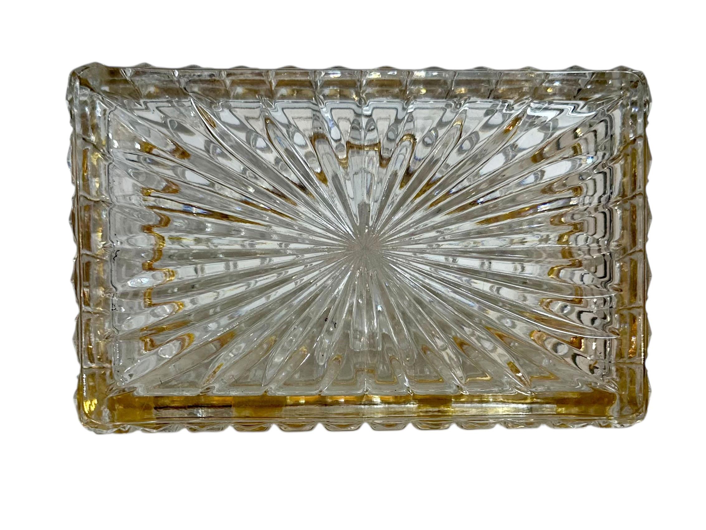 Czechoslovakian Crystal Box For Sale 5