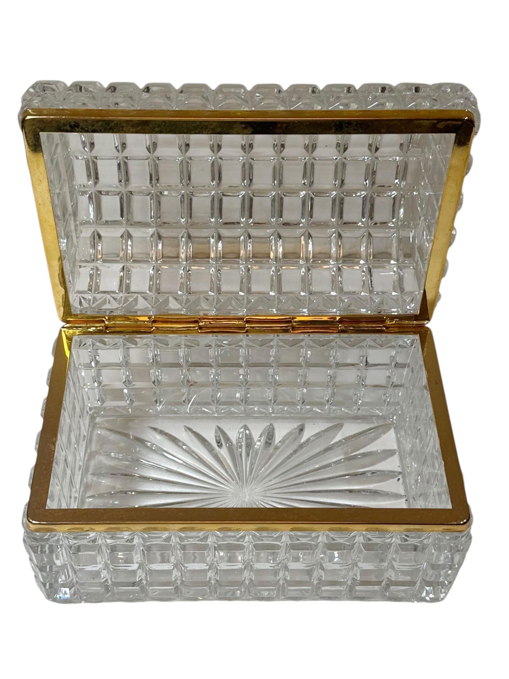 Czechoslovakian Crystal Box For Sale 3