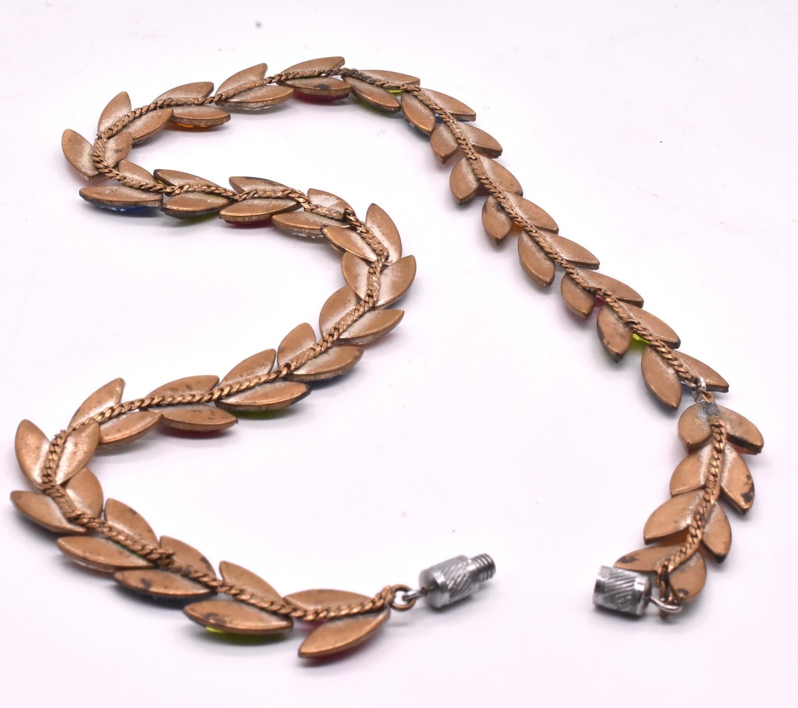 Czechoslovakian Glass Harlequin Necklace 1