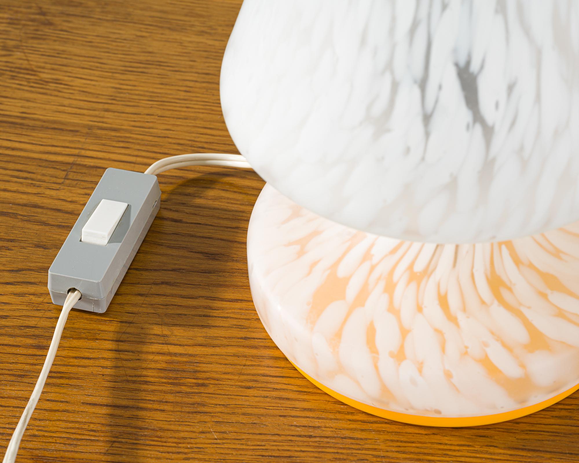 Czechoslovakian Glass Table Lamp, 1970s For Sale 8