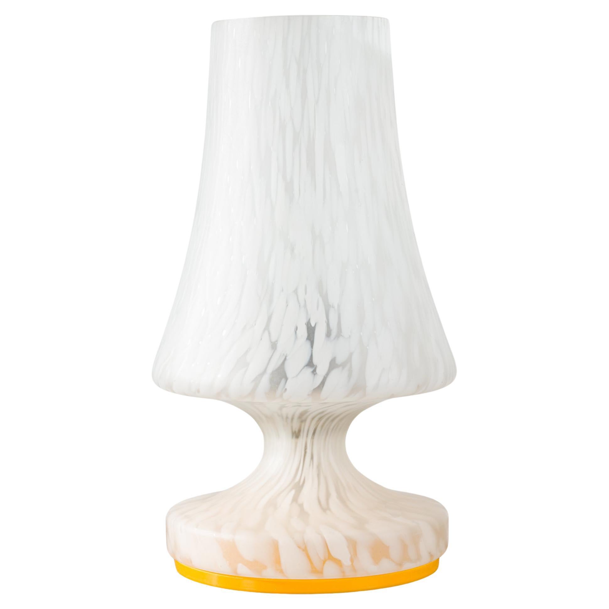 Czechoslovakian Glass Table Lamp, 1970s For Sale