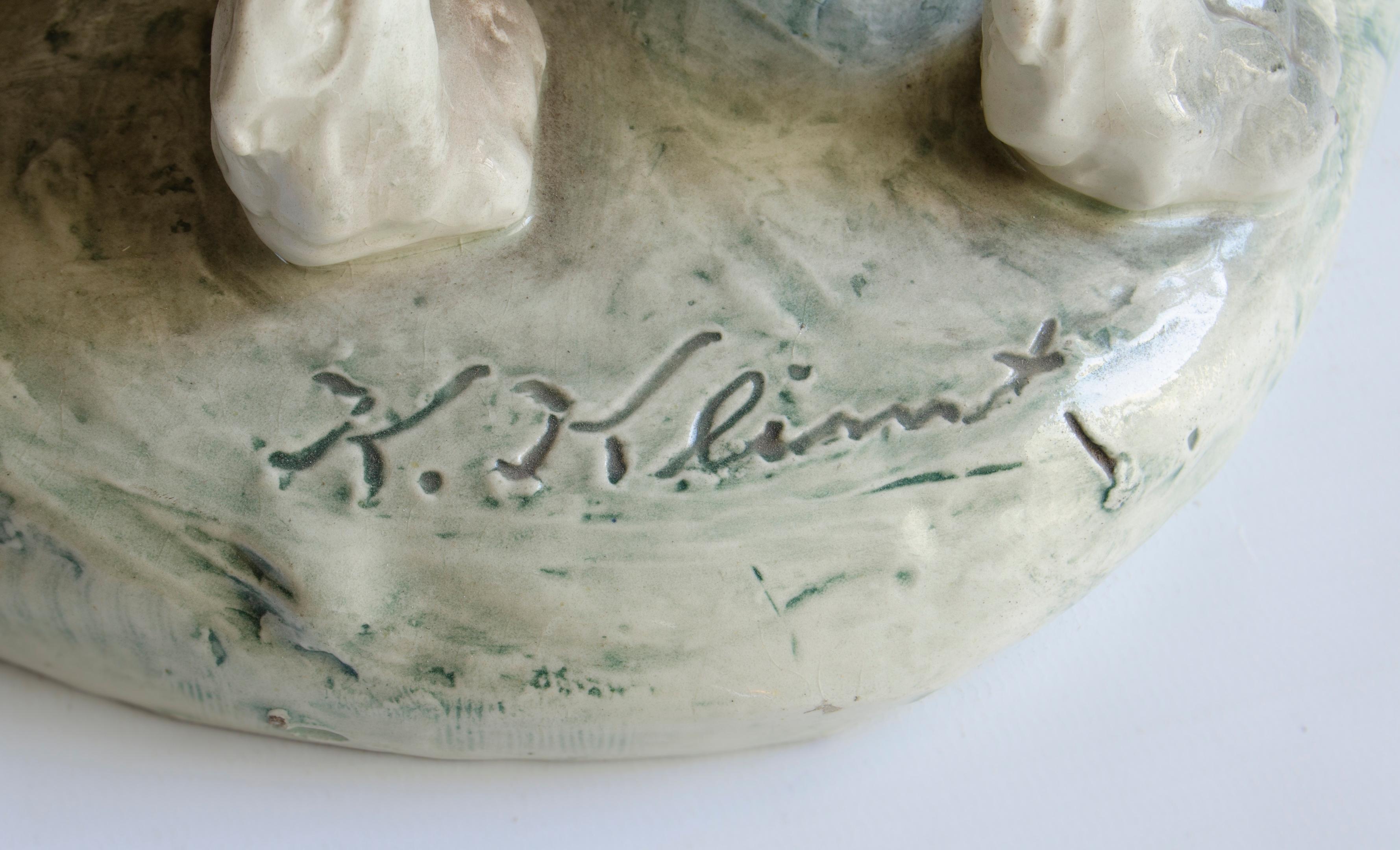 Tschechoslowakischer Jagdhund-Keramik „Karl Klimt“ (Wiener Secession) im Angebot