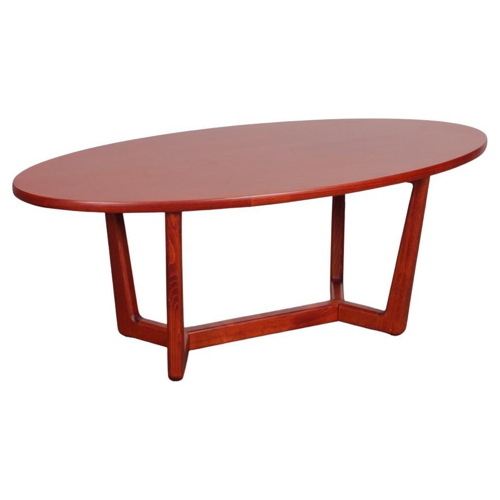 Table ovale tchécoslovaque Venesa pour Dřevotvar, 1970