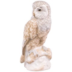 Hibou en porcelaine tchécoslovaque:: Amphore:: vers 1900