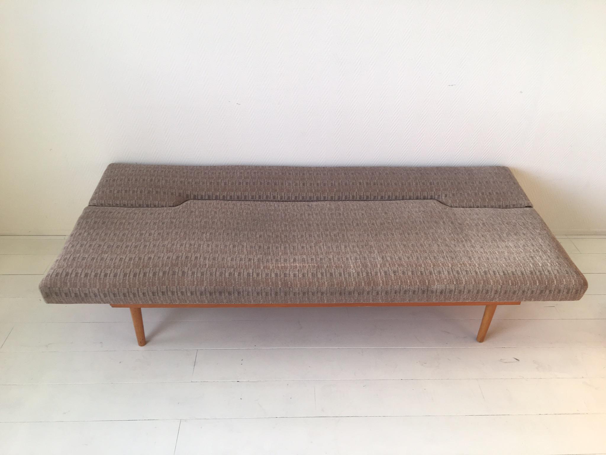 Fabric Czechoslovakian Sofa, Sleeper Sofa, Daybed by Miroslav Navratil, 1960s