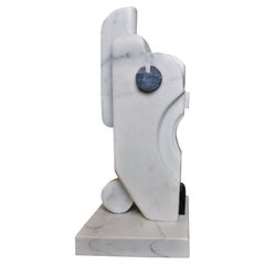 Czeslaw Budny Signed Modern Abstract Constructivist Marble Sculpture Base
