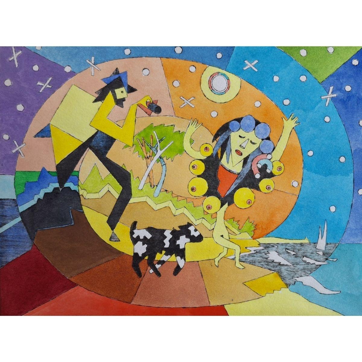 The title of the artwork refers to Bożena Wahl - polish paintress. She was active beginning from the second half of XX century, into the XXI century, died in 2025. Together with her twin sister, Alicja Wahl, in 1979 they have opened the 