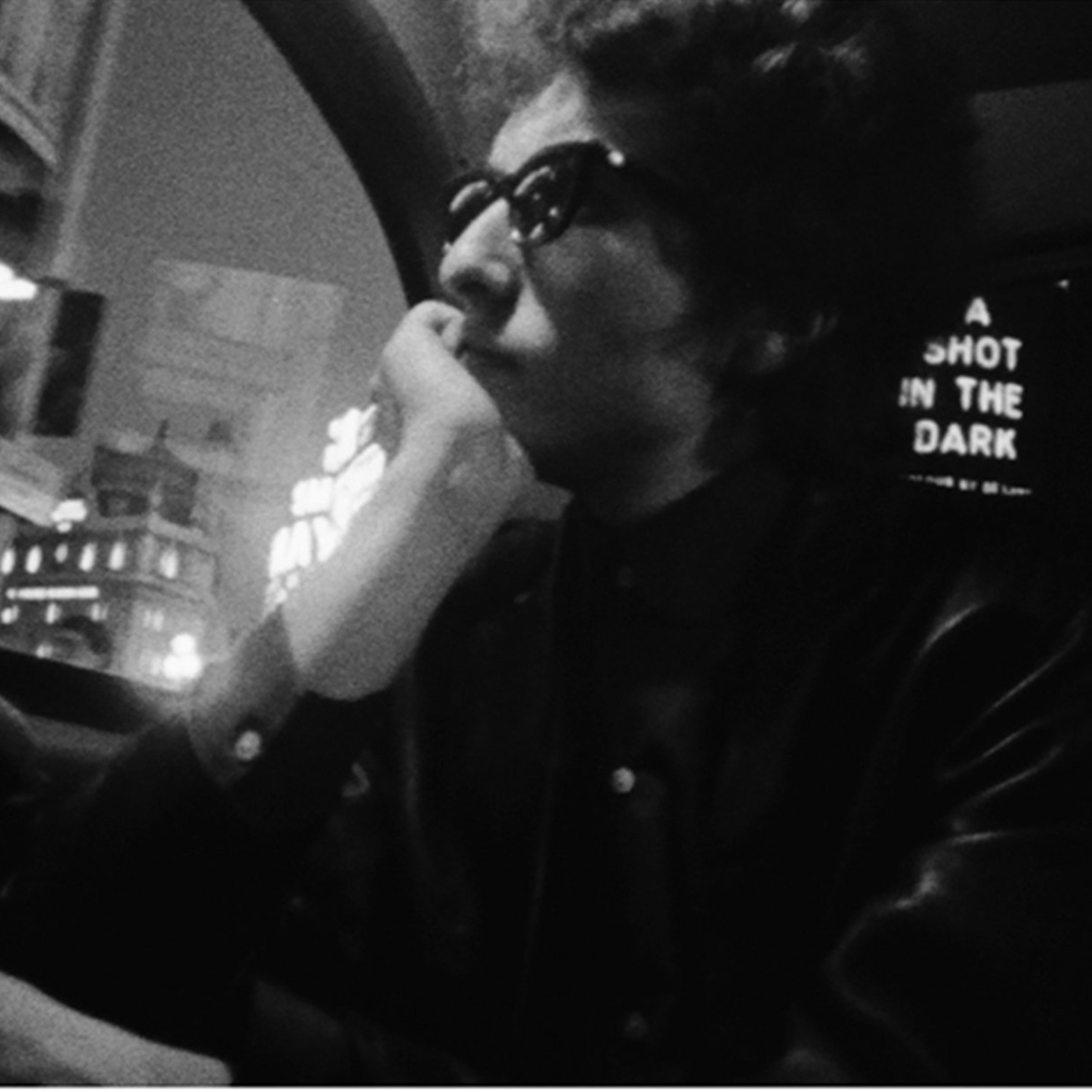 Bob Dylan en route after 1st show at Royal Albert Hall (tryptych)  - Black Black and White Photograph by D.A. Pennebaker