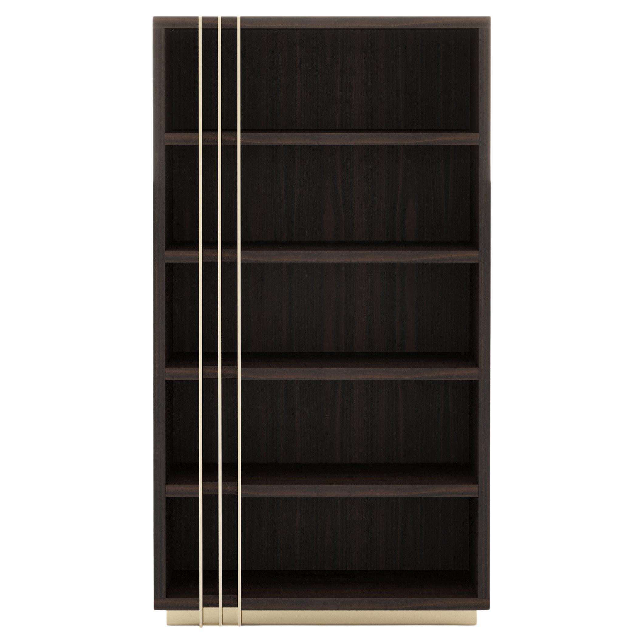 Japanese Early 20th Century Wooden Bookcase with Glass Sliding Doors