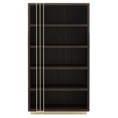 Contemporary wooden Bookcase with steel details fully customisable