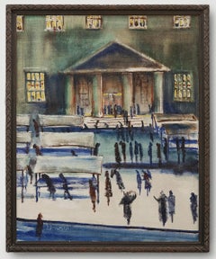 Vintage D. Brown  - 1967 Oil, Winter Market