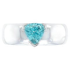 D by Dilys' Certified Brazilian Paraiba Everyday Band Ring in 18K Gold