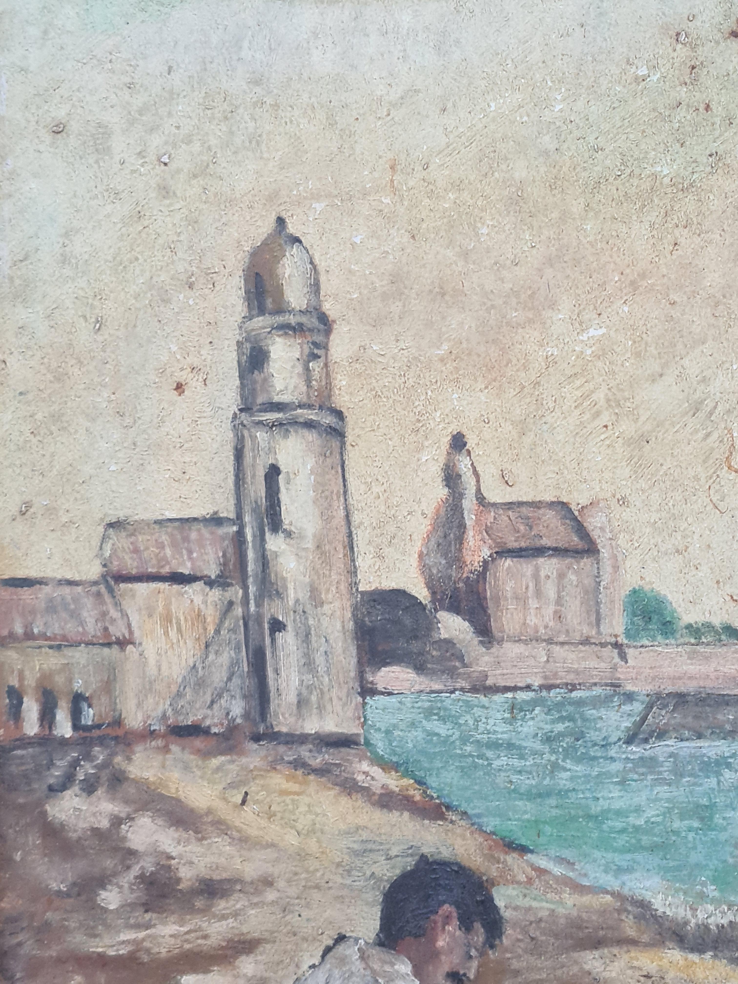 Collioure, Home of the Fauvists, Fisherman at Their Nets For Sale 2