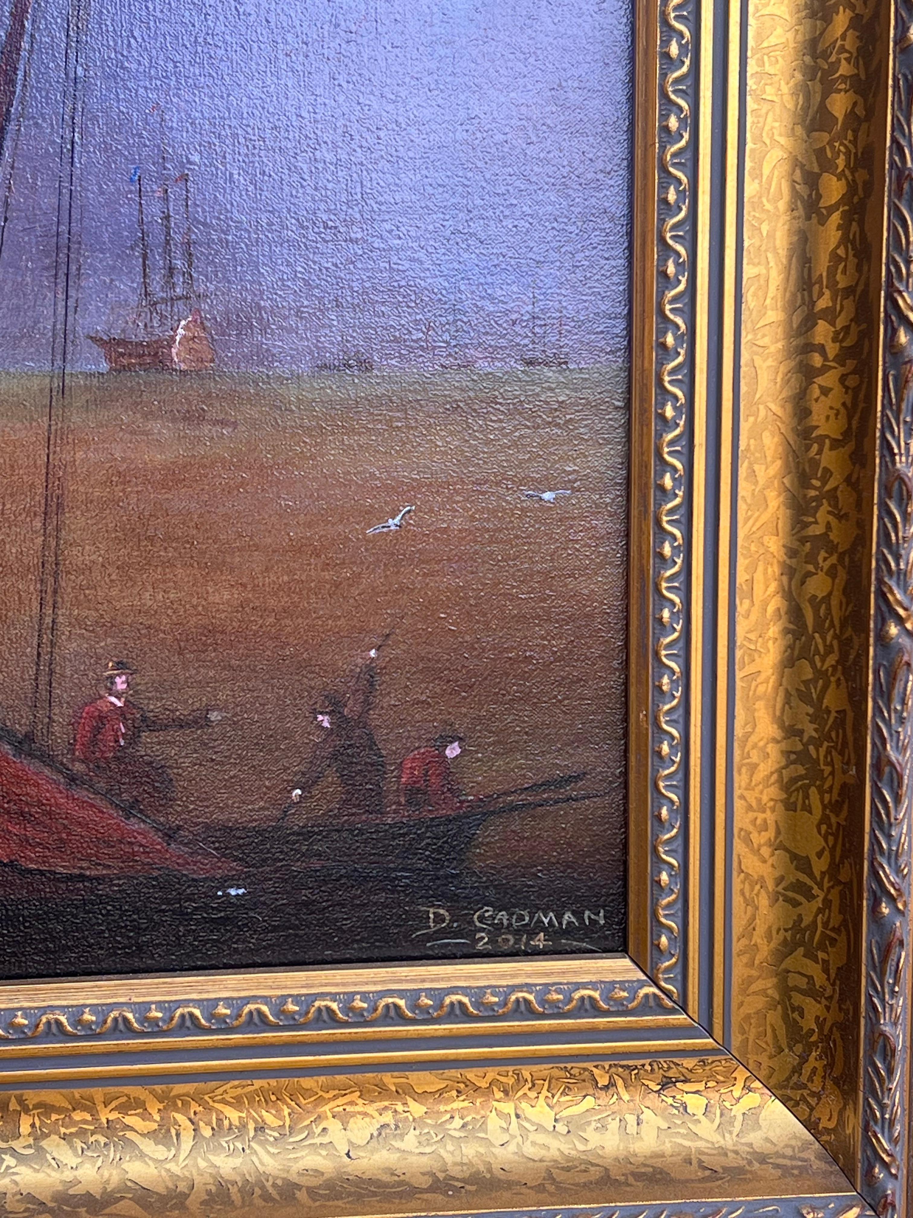 Il Sovrano Reale
di D. Cadman, artista marittimo britannico, 2014
firmato e datato 
dipinto a olio su tela, incorniciato
incorniciato: 38 x 46 pollici
tela:  32 x 40 pollici
condizioni: ottime
provenienza: collezione privata, Regno Unito

