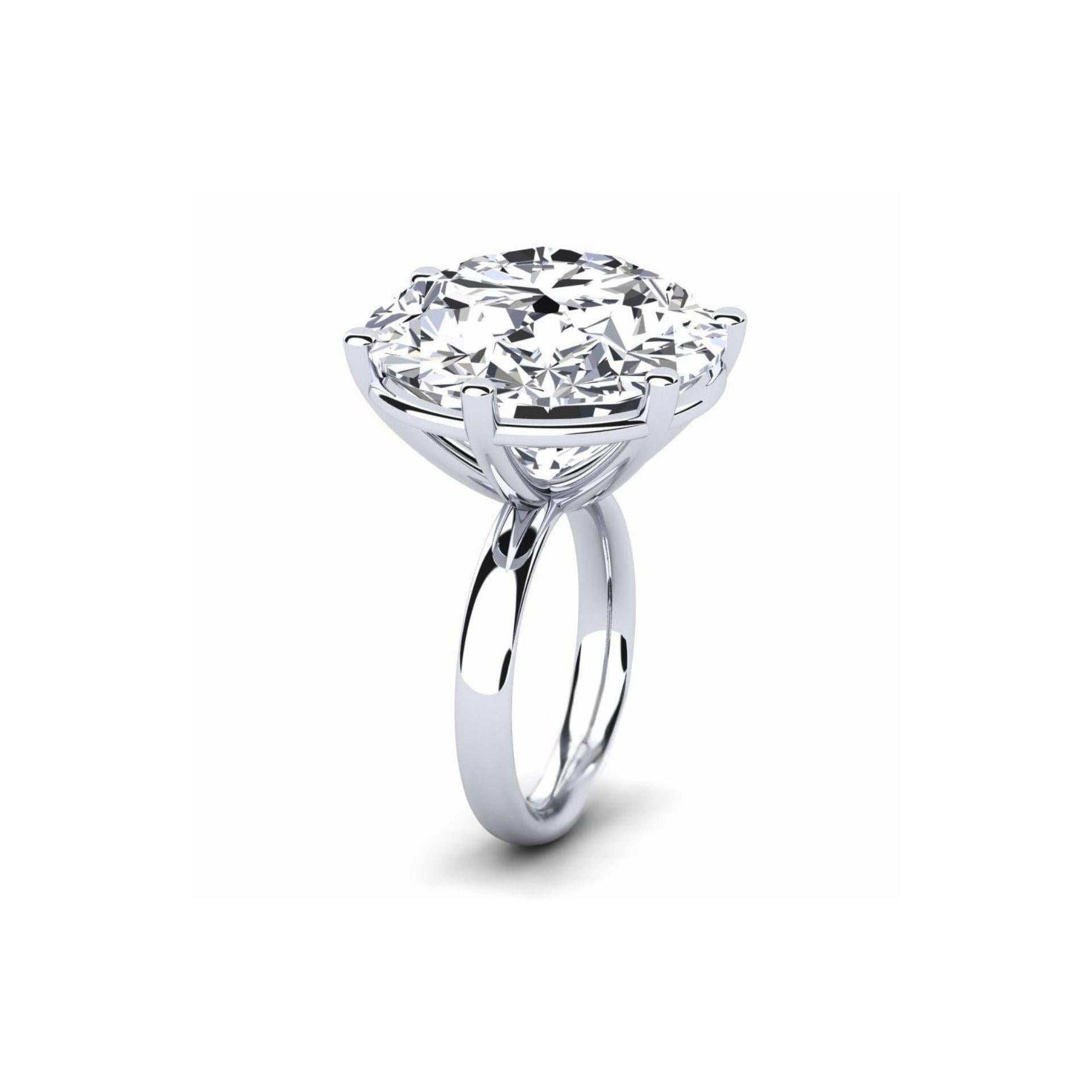 Round Cut D Color Internally Flawless Diamond Ring  Type IIA  The Pinnacle of Purity For Sale