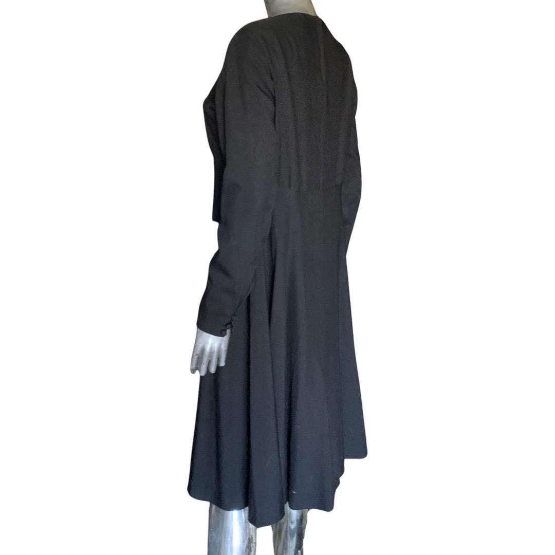 dCrenza Beverly Hills - Petite robe de cocktail noire vintage faite sur-mesure, taille 14  en vente 1